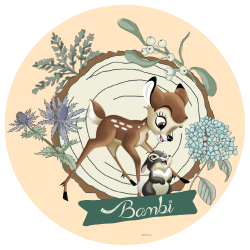 Tapete de juegos Bambi Flores (140 cm de diametro)