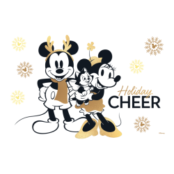 Mantel de vinil de Mickey & Minnie - Holiday Cheer