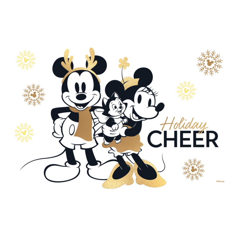 Mantel de vinil de Mickey & Minnie - Holiday Cheer