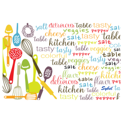 Mantel de vinil - Letras Cocina