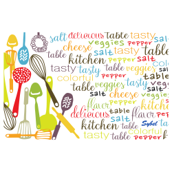 Mantel de vinil - Letras Cocina
