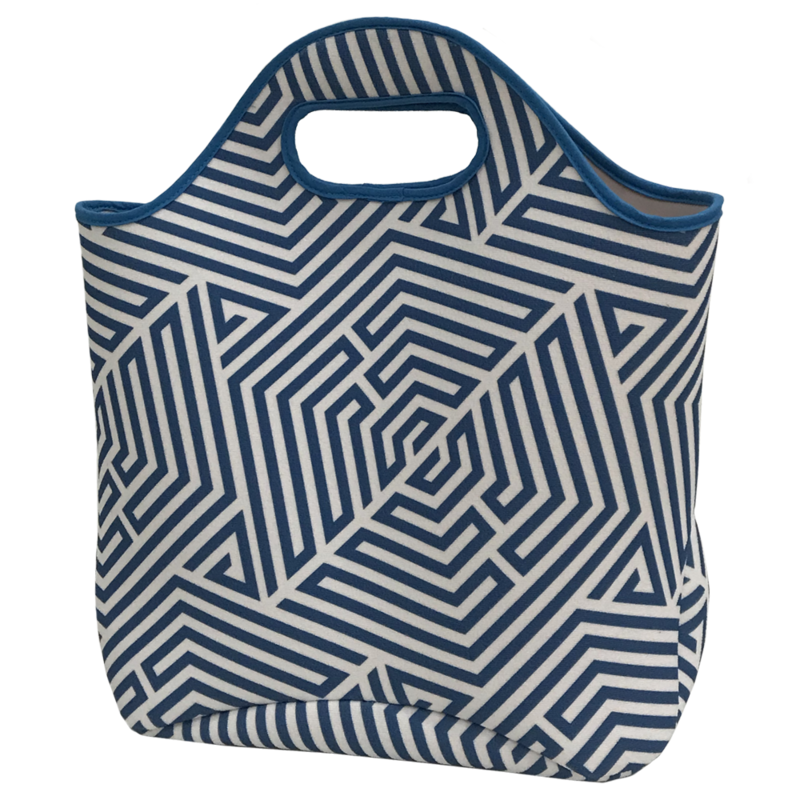 Lonchera con grecas azul