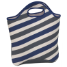 Lonchera con diagonales azules